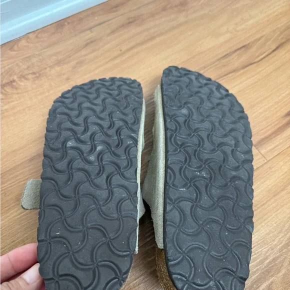 Birkenstock Two-Strap Suede Sandals in Beige - Picture 7 of 7